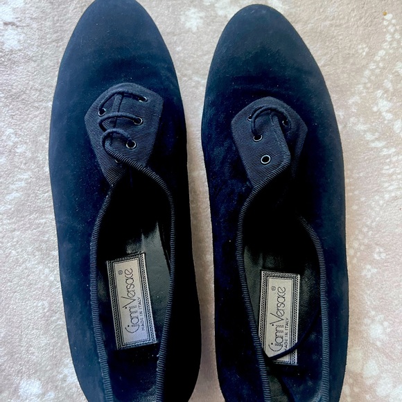 7.5 Women’s Vintage Black Velvet Oxfords - Picture 3 of 6